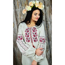 Embroidered blouse "Red Oak"